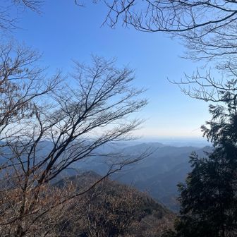 伊豆ヶ岳山頂付近からの景色
天覚山方面