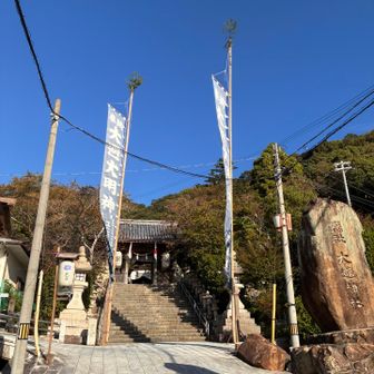 大避神社の参道から出発です。