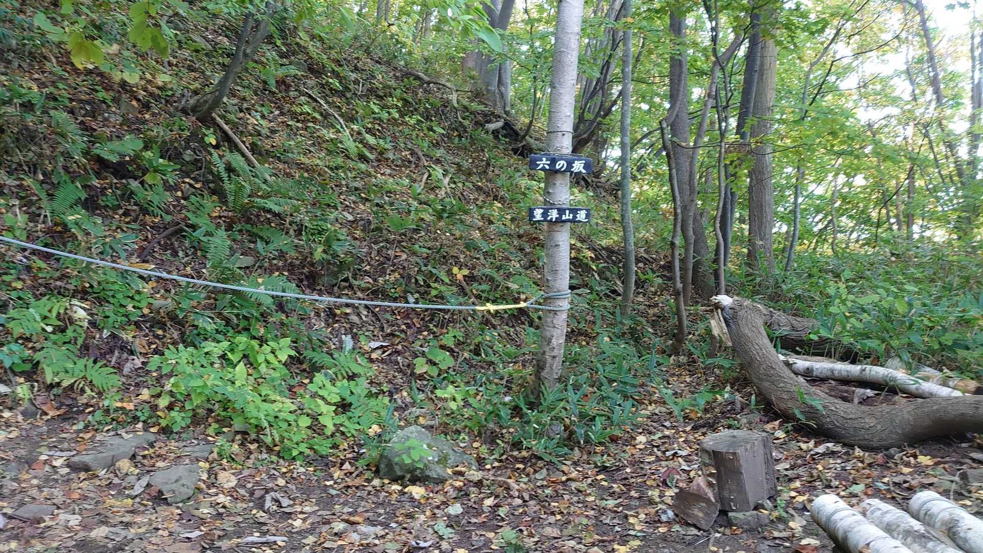 六の坂　
三角山（中間ピーク）への中間地点くらいでしょうか。。