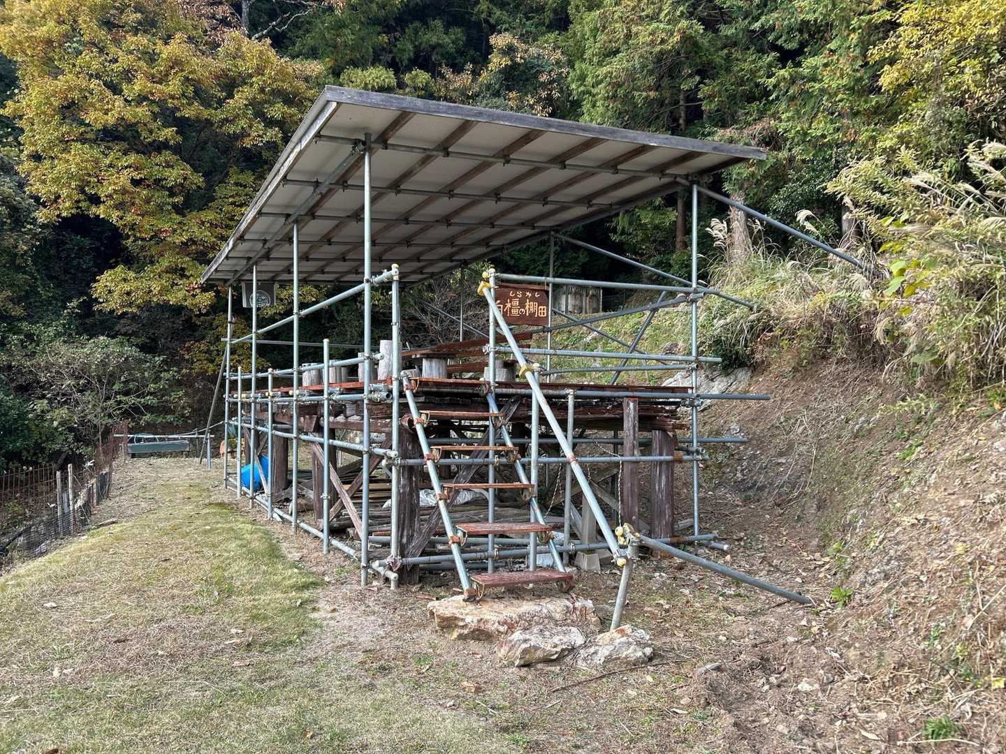 白橿(しらかし)の棚田
展望台が用意されてる。駐車場もあり。