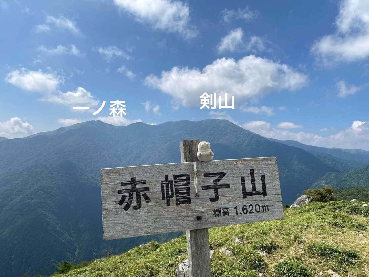 赤帽子山 往復コースの写真