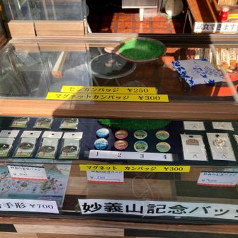 登山バッチは参道のお土産屋さんで買えます✌️