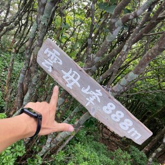 雲母峰登頂🏔️ 景色なし