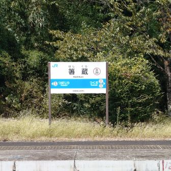 箸蔵駅着
3分の汽車旅