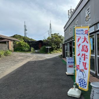 帰りには大島牛乳アイス！