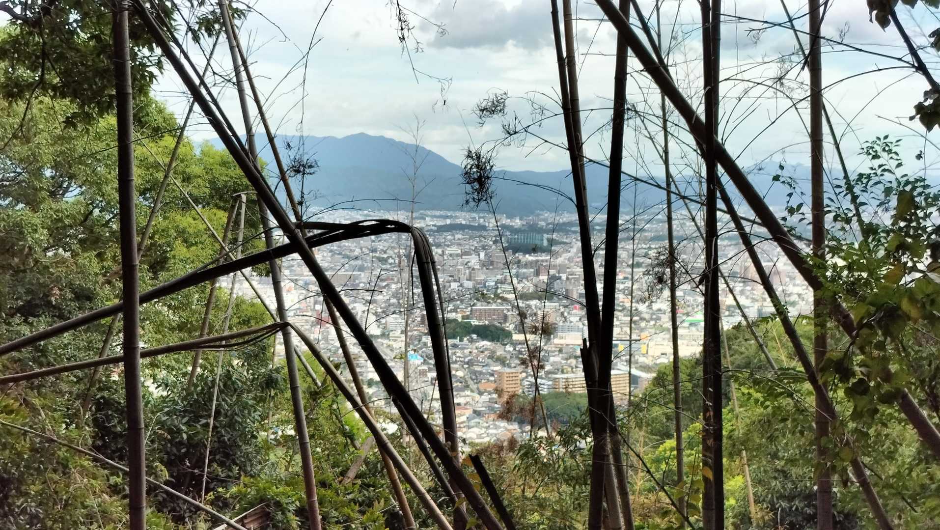 下山します。
途中から見えた眺望。登りでは気が付かなかった💦