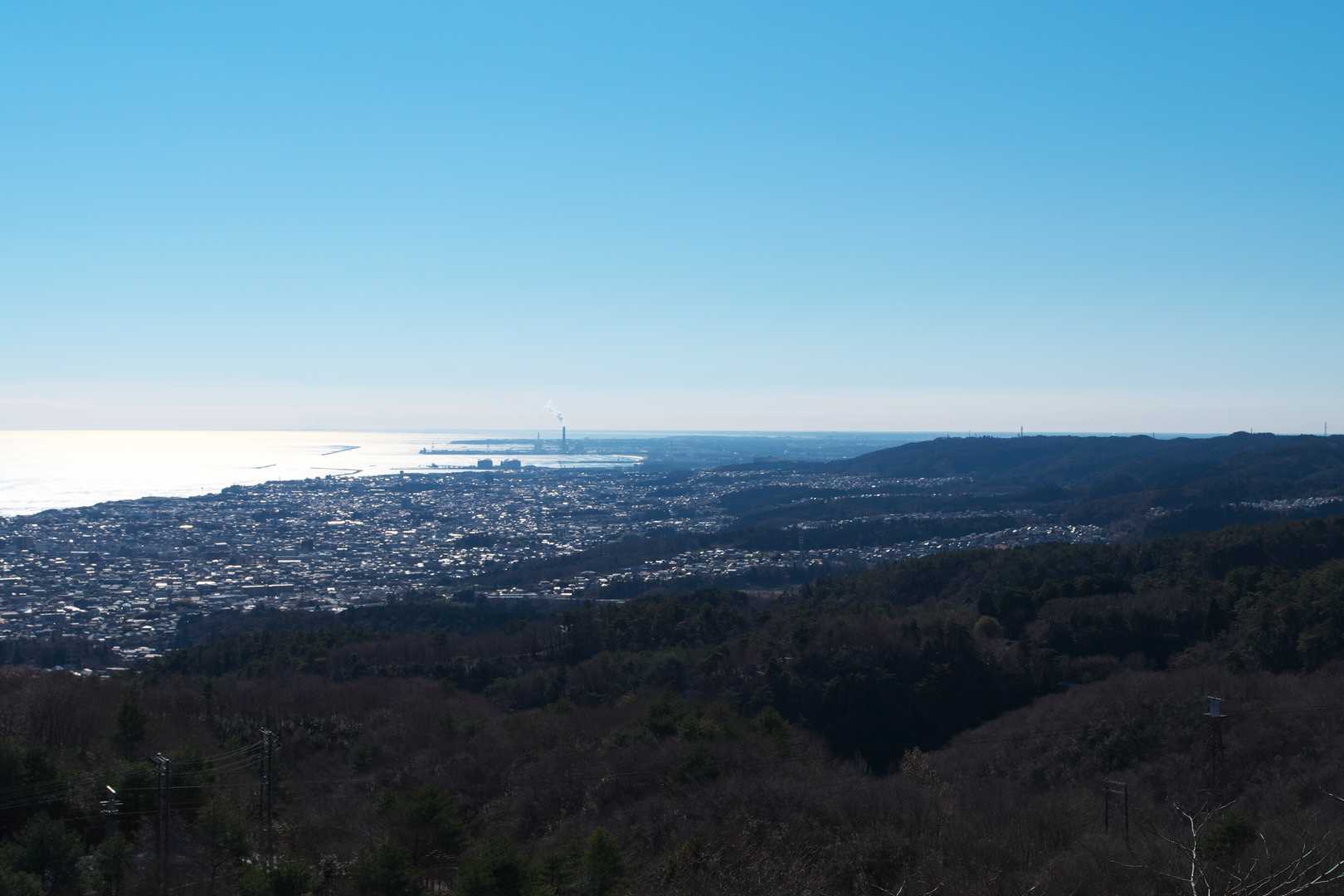 助川山山頂から見る常陸多賀・大甕・東海方面