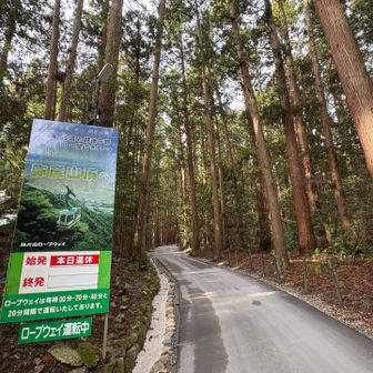 ロープウェイ🚡　本日、運休