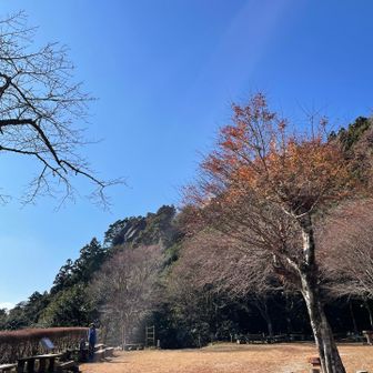 楞伽院キャンプ場から見る山頂付近