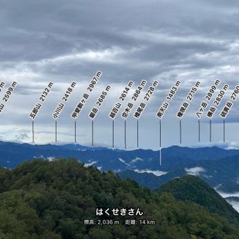 甲斐駒、八ヶ岳方面