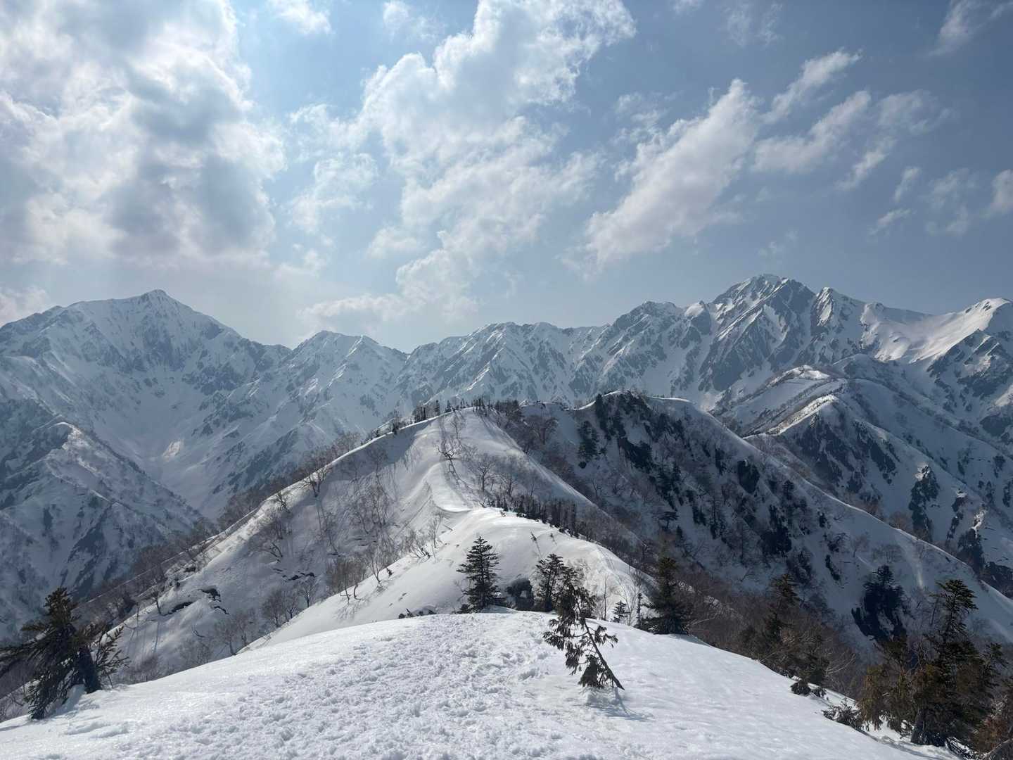 地蔵の頭-二ノ背髪-小遠見山-五竜登山口-中遠見山-大遠見 縦走コースの写真