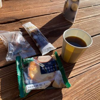 風もなく暖かいので山頂でオヤツタイム