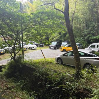 許斐山登山口駐車場も満車