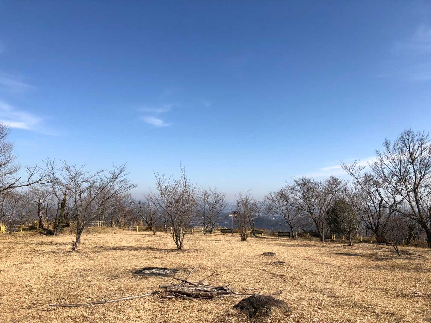 城山山頂⛰広々…バドミントン🏸に最適😁✨

権現湖〜権現山⛰〜城山⛰の山道は整備されていて、歩きやすかったです😊
権現山⛰は眺望０でした😆