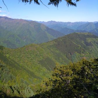 三峯神社から奥宮までの稜線