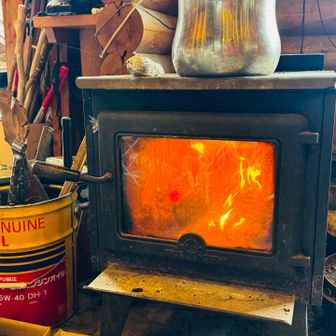 売店のストーブ