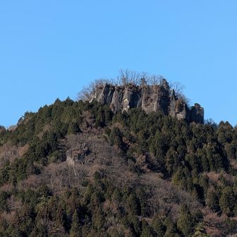 硯岩を下から。ここだけ異常に岩になっていた。