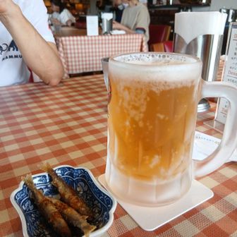 12:00天理市トレイルセンター到着、広くてキレイ。
幸せのビールいただきます