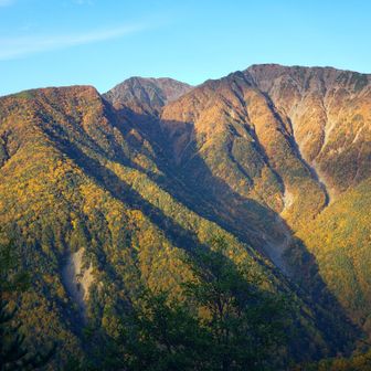 展望台から赤石岳の頭