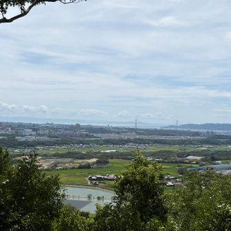 海まで見える！雌岡山山頂からの景色