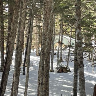 小屋でアイゼン外して快適に下山開始