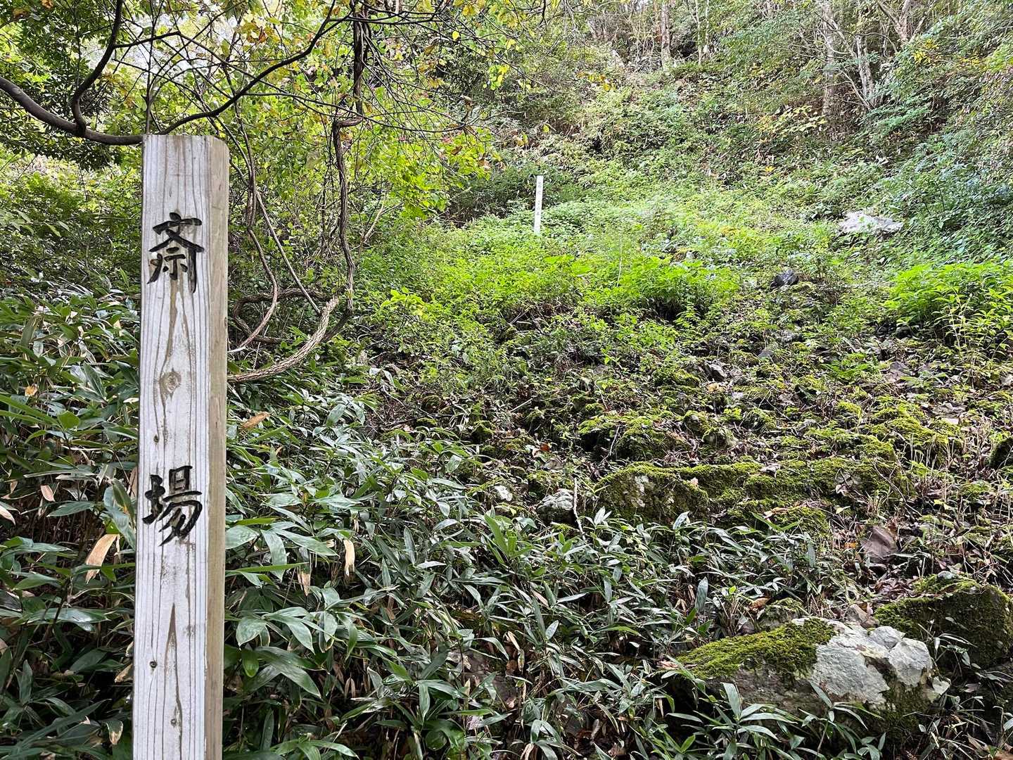 昔の神社の斎場（祭場）
この上に磐座があるようです。