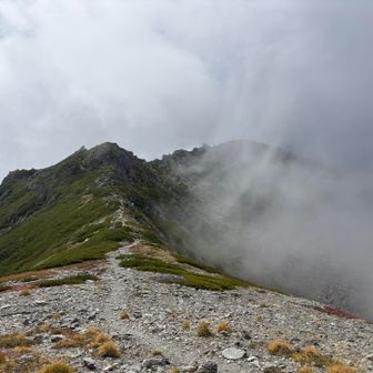 丸山から悪沢岳方面