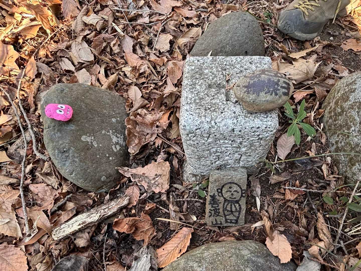 三角点とワロック
このお地蔵さんのワロック
よく色んな山で見かけます

ピストンで先程の分岐に戻ります
