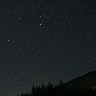 双六岳途中、最高の星空