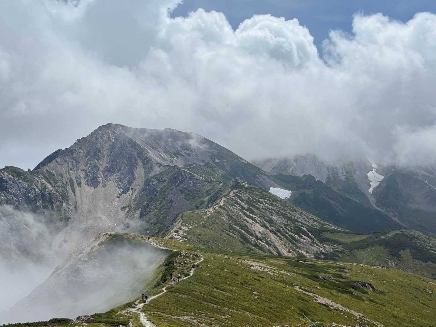 丸山-杓子岳-白馬鑓ヶ岳-猿倉登山口 縦走コースの写真