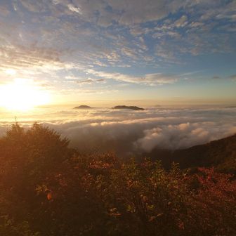 山荘に泊まった方たちが朝の風景を満喫していました、私もまた来ようかな
