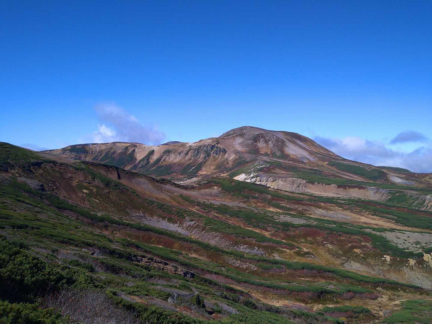 【フラット登山】巨大な山脈・大雪の壮絶な火口をぐるりと一周の写真