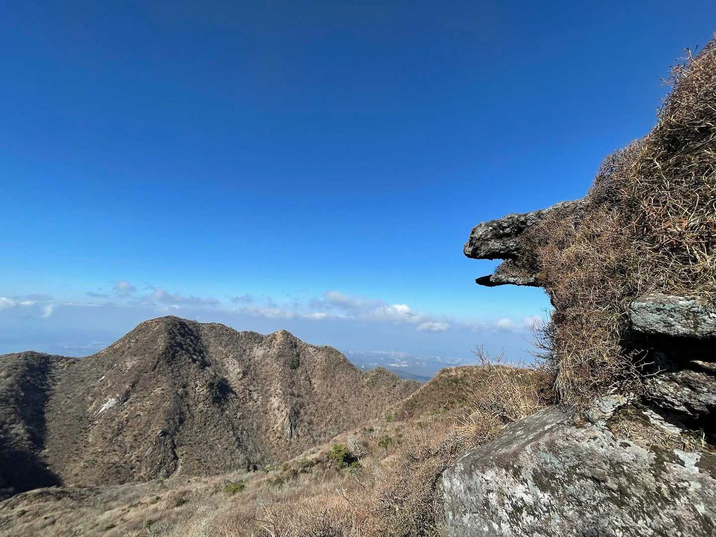 仁田峠登山口-仁田峠駅-あざみ谷-紅葉茶屋-普賢岳 往復コースの地図