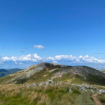 あちらが霊仙山。奥には琵琶湖！
最高の天気！