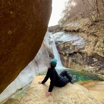 パックン岩でひと休み