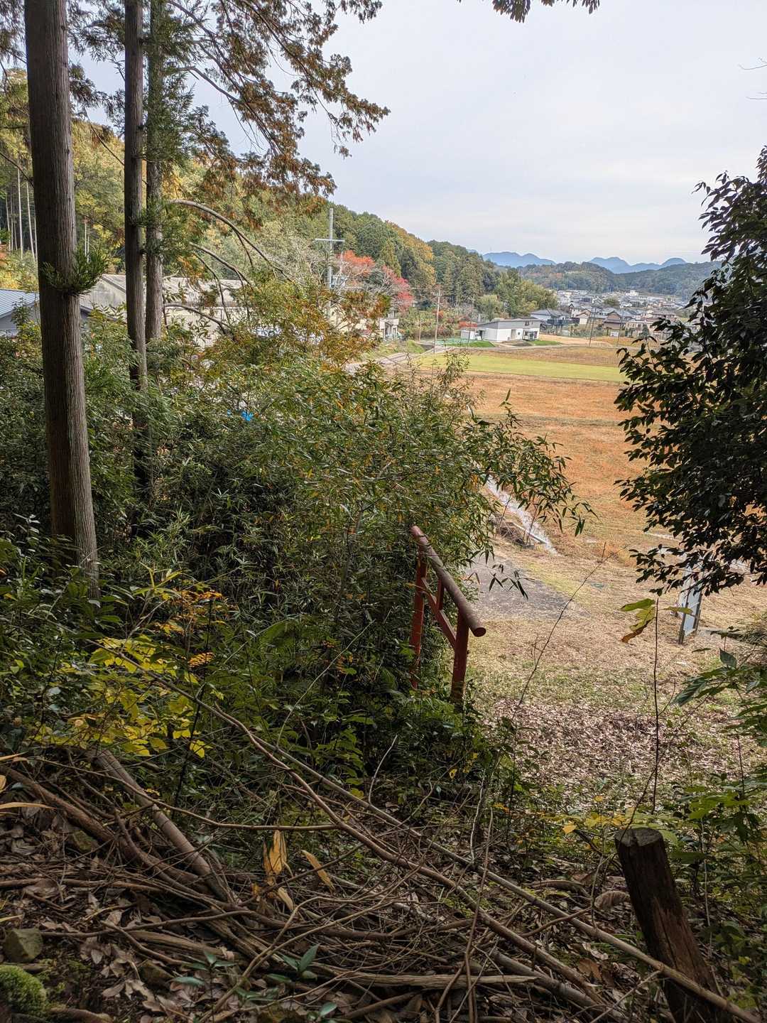 南東側の登り口に下りてきて、
集落の中を歩きます🚶