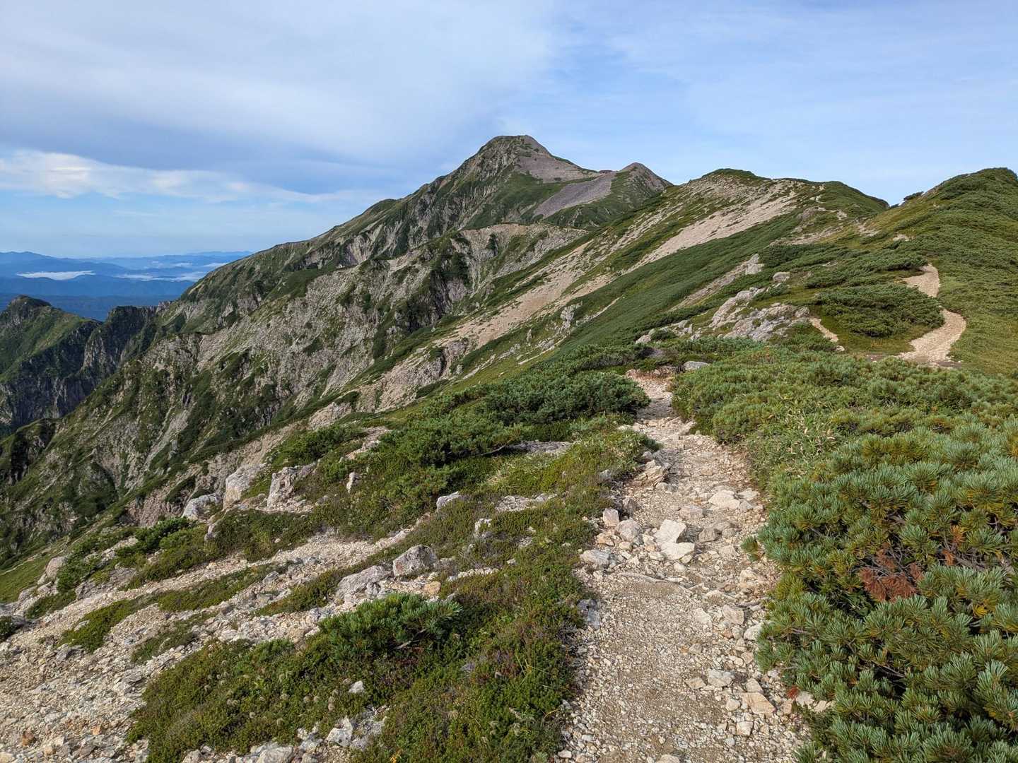 笠ヶ岳・双六岳・わさび平 登山道入口-笠新道登山口-笠ヶ岳 周回コースの写真