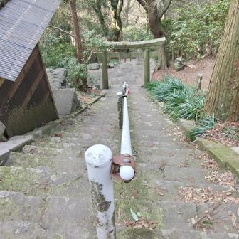 この階段を登り切った「飯盛神社」です。