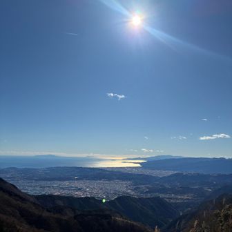 相模原湾もキラキラ輝いて美しいなぁ！サイコーの年明けだ。
