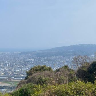 奥に見えるのが日本平