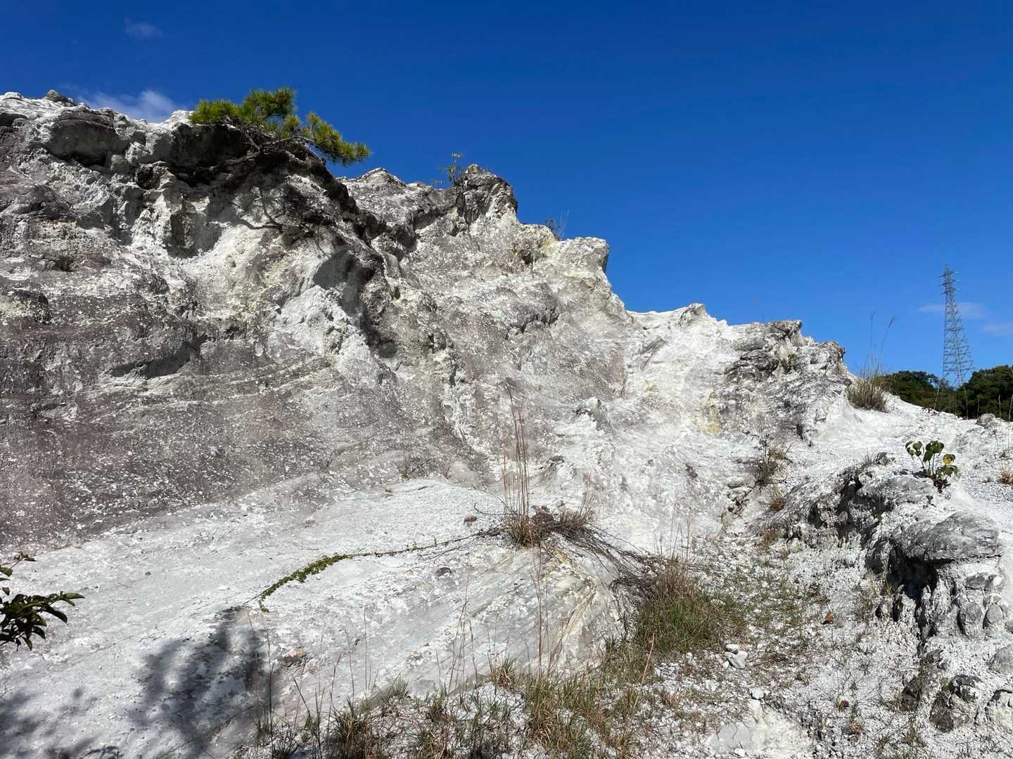 ダイヤモンドトレール起点発着｜白い岩肌の屯鶴峯往復コースの写真