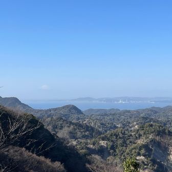 富士山と鋸山　久里浜方面