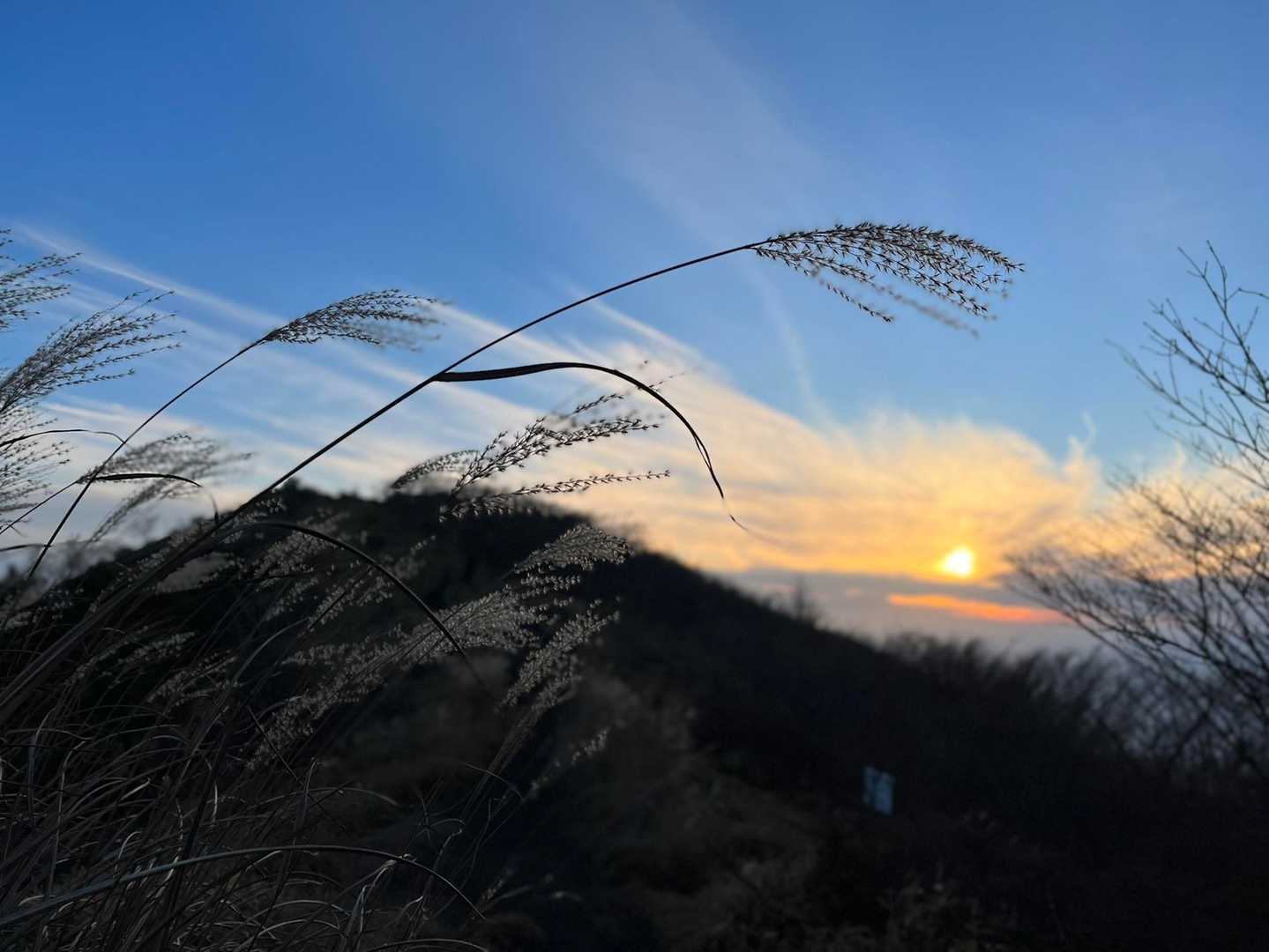 稜線で夕日の注意点
余裕をもって登らないと寒さに震えることになります
急ぐので汗を掻く
日没後の気温の低下
稜線での風
撮影のため保温の対処が遅くなる
動かないので自家発熱なし

今回も同じ失敗を繰り返す