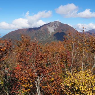 展望台から雨飾山
大渚山山頂付近の紅葉は終盤🍂