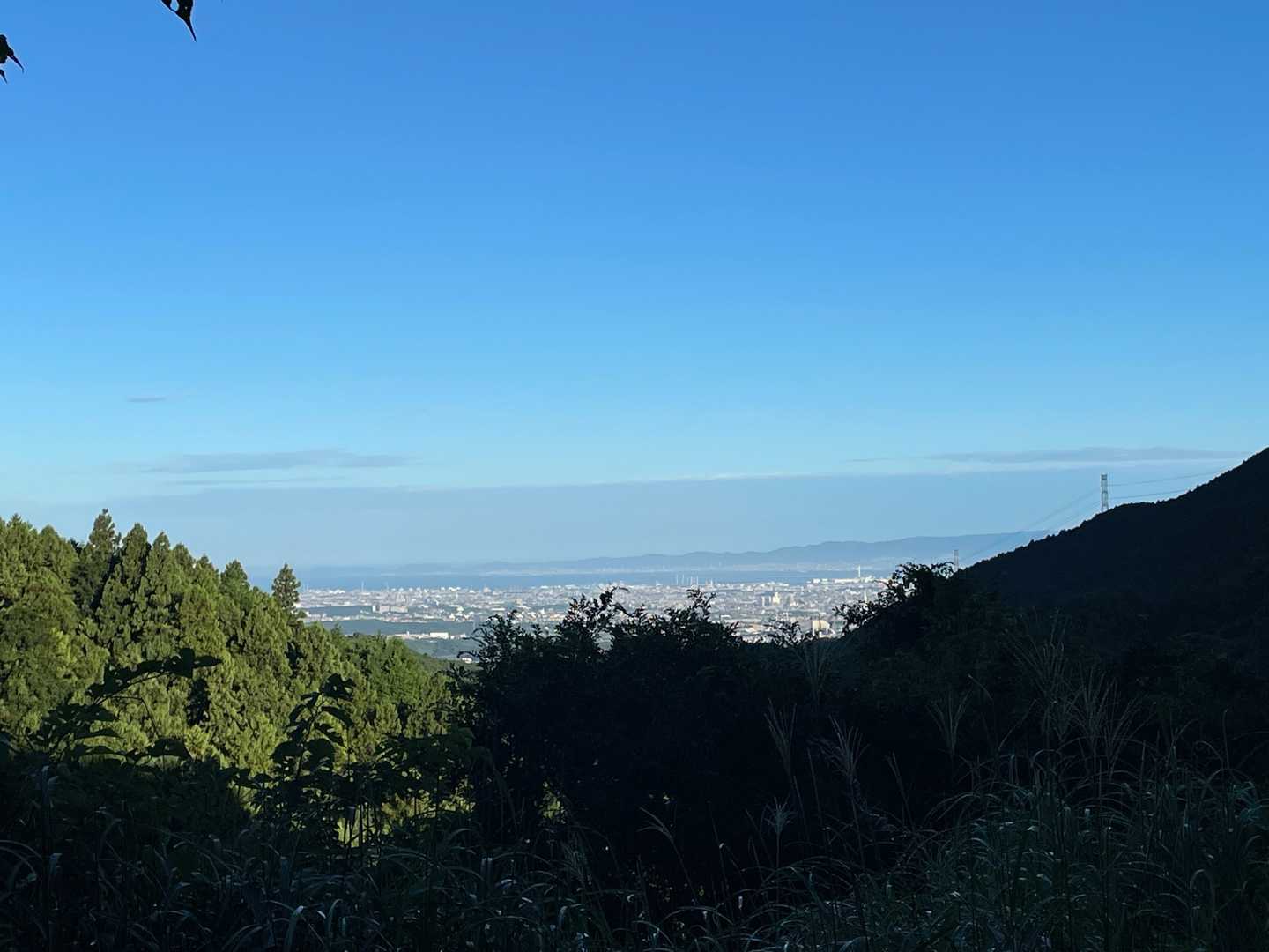 奈良県方向が素晴らし区よく見えてました