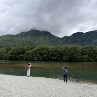 大正池にとうちゃーく
ここまで長かった〜