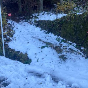 茶野登山口

鞍掛峠に向かう306号は通行止め
ゲートはこの上すぐ近く
此処までは、雪でも来れる❄️