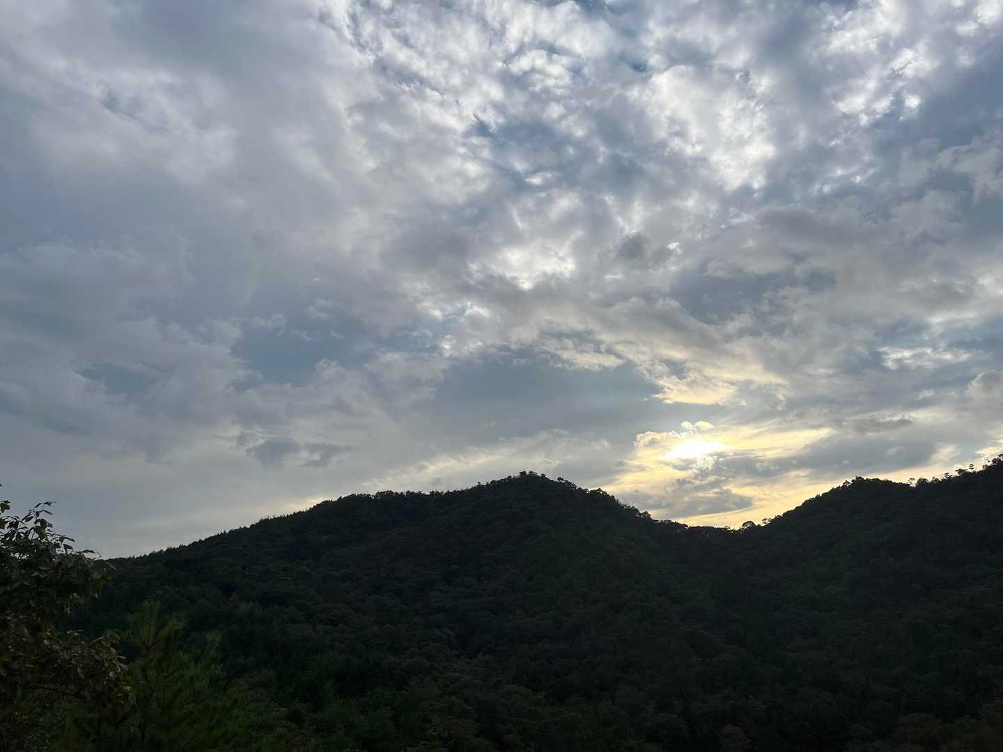 日が沈んでいく