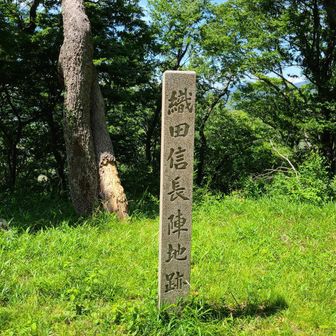 秀吉の後ろに信長の陣が