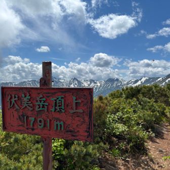 伏美岳まで戻って見納めです
近々あっち側から見に行きます😆